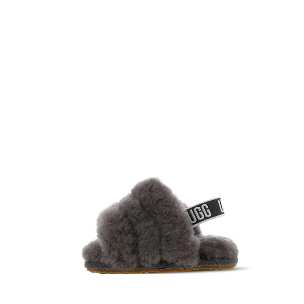 UGG Sandale Ugg Fluff Yeah Slide Enfant - K-FLUFF-YEAH-SLIDE-CHARC