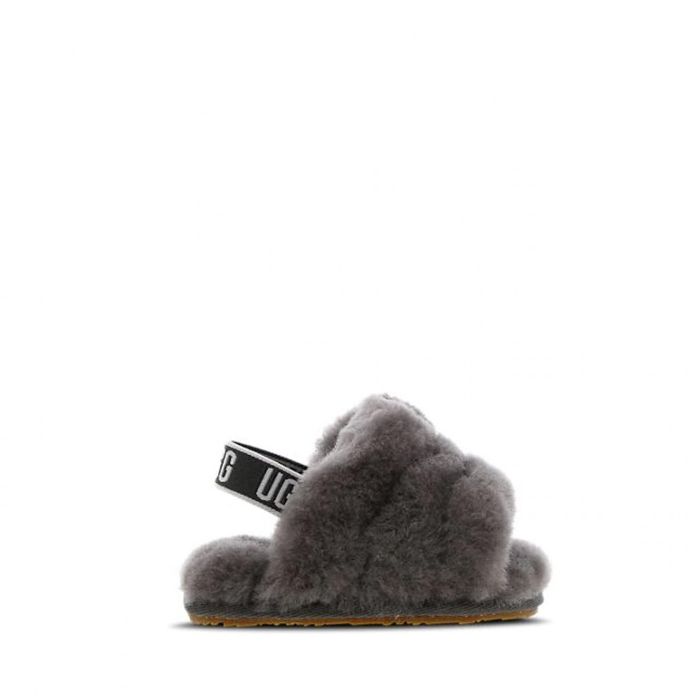 UGG Sandale Ugg Fluff Yeah Slide Enfant - K-FLUFF-YEAH-SLIDE-CHARC