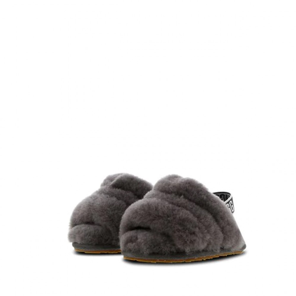 UGG Sandale Ugg Fluff Yeah Slide Enfant - K-FLUFF-YEAH-SLIDE-CHARC