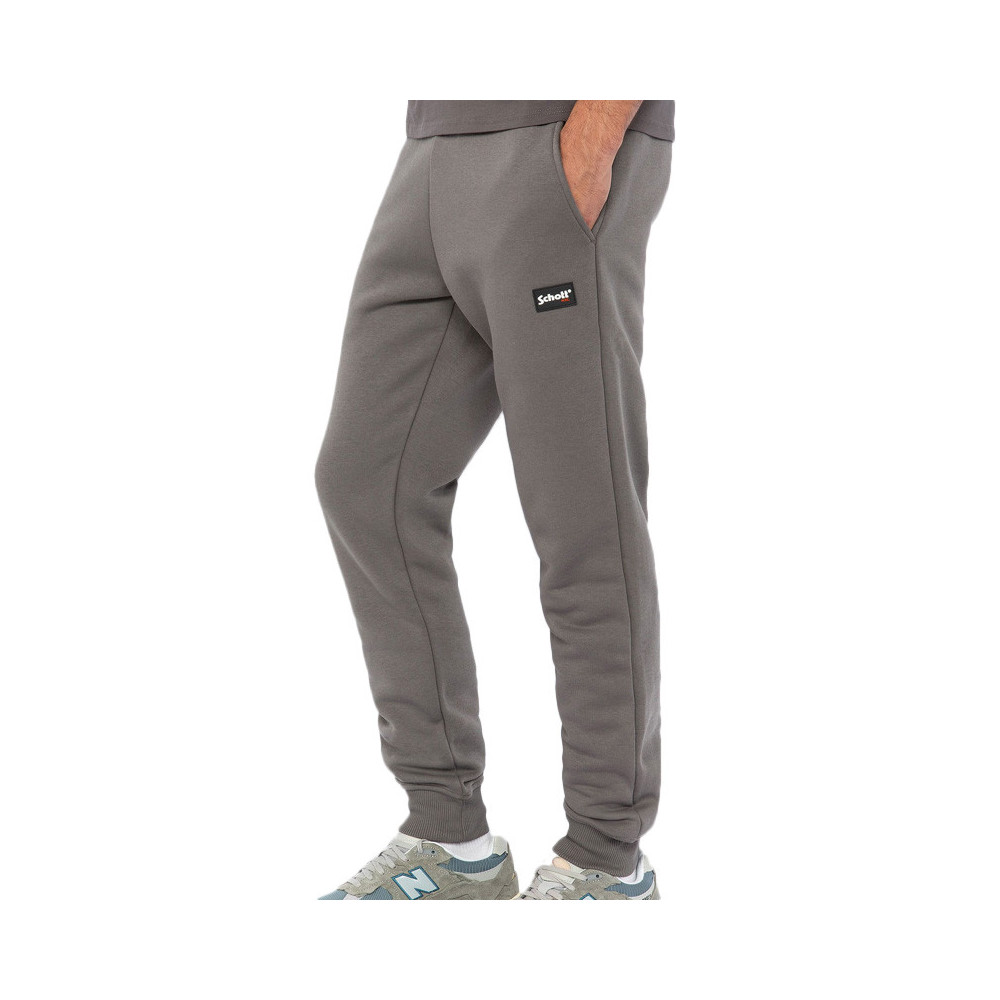 Schott Pantalon de  survêtement Schott MOLETON POCHE