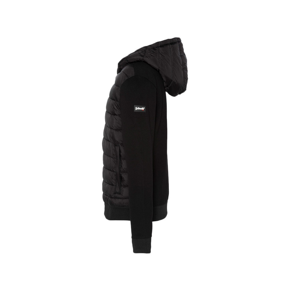 Schott Sweat à capuche Schott BIG SWEATSHIRT CAP BI MATIERE