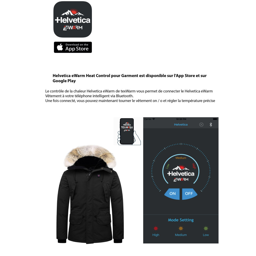 Helvetica Parka Helvetica VOLCANO EWARM DARK EDITION