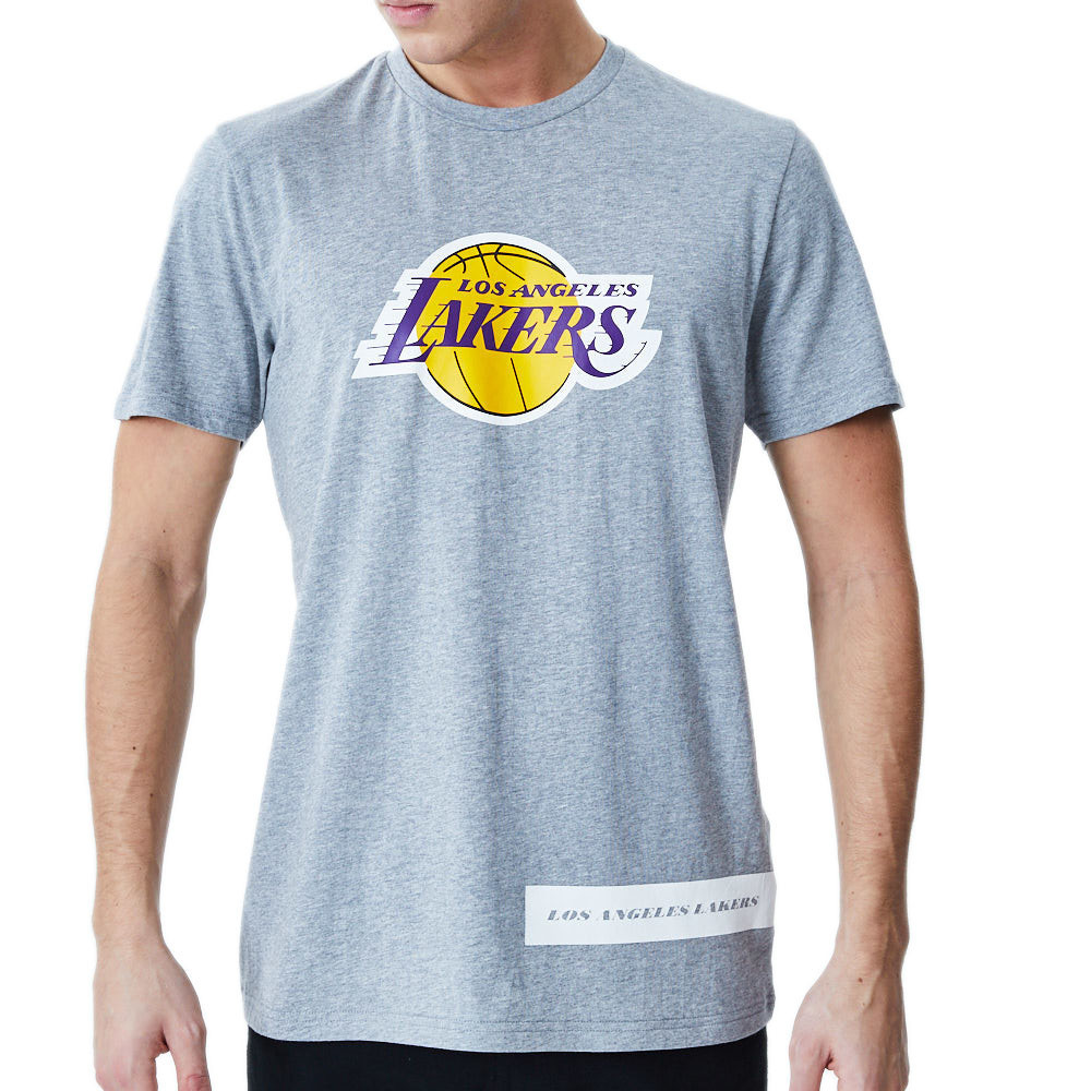 New Era Tee-shirt New Era LOS ANGELES LAKERS BLOCK WORDMARK