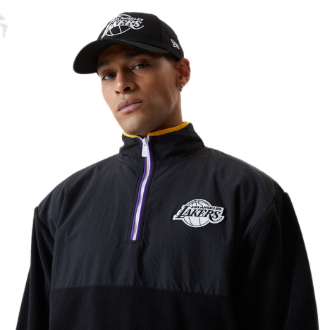 New Era Sweat à capuche New Era NBA EASTWEST COAST QTR ZIP FLEECE LOS ANGELES LAKERS