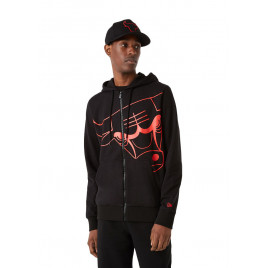 New Era Sweat New Era LOGO BLACK ZIP UP CHICAGO BULLS