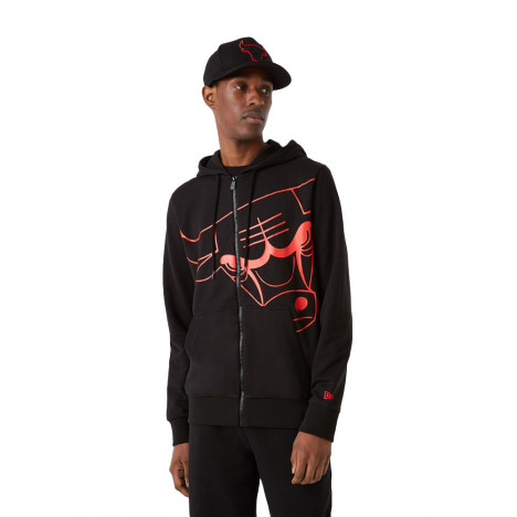 New Era Sweat New Era LOGO BLACK ZIP UP CHICAGO BULLS