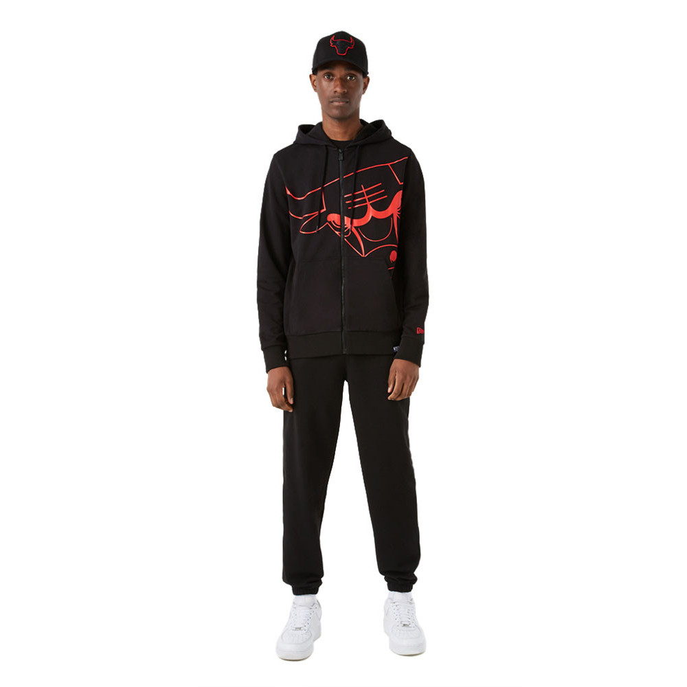 New Era Sweat New Era LOGO BLACK ZIP UP CHICAGO BULLS