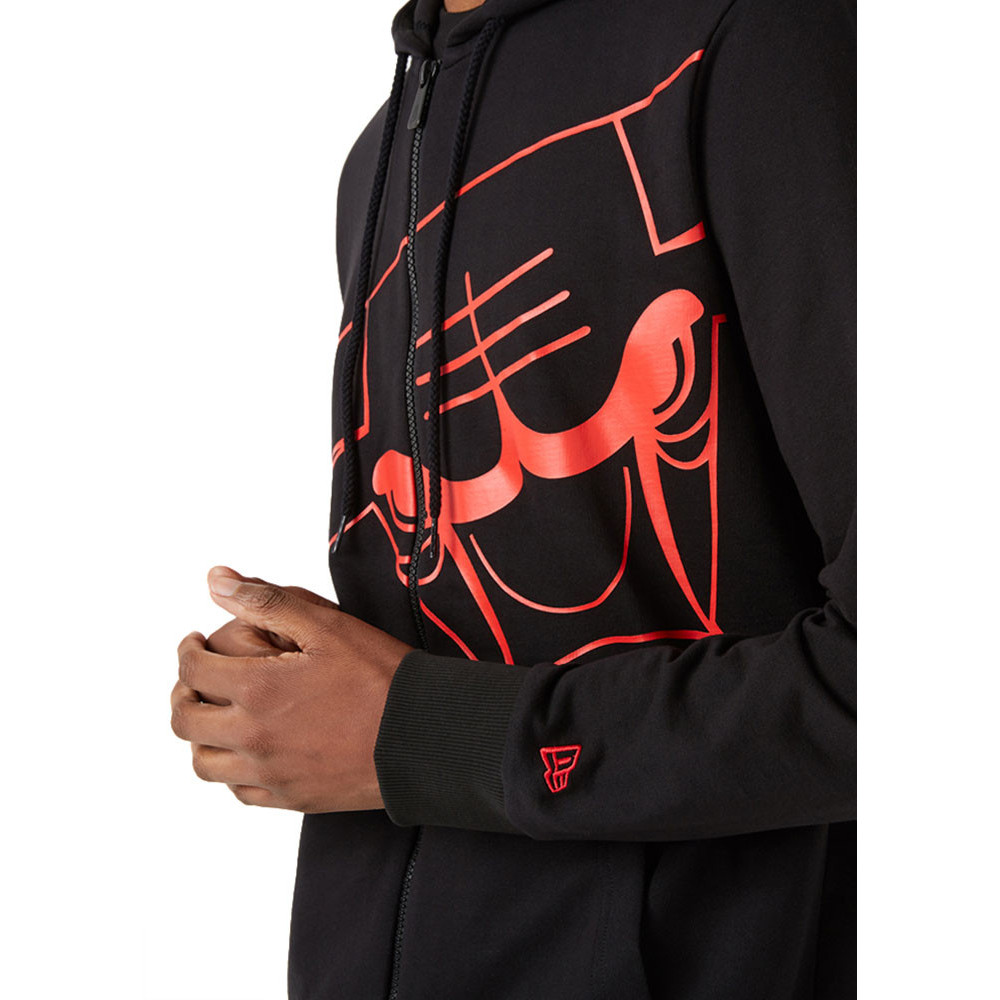 New Era Sweat New Era LOGO BLACK ZIP UP CHICAGO BULLS