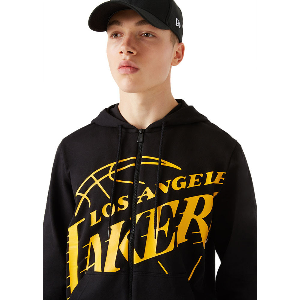 New Era Sweat New Era LOGO BLACK ZIP UP LA LAKERS