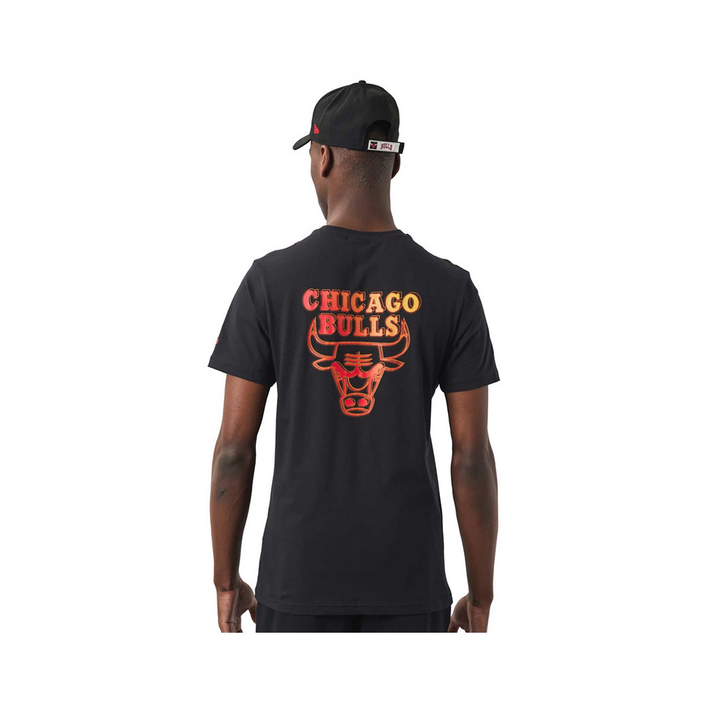 New Era Tee-shirt New Era Chicago Bulls NBA Neon Fade