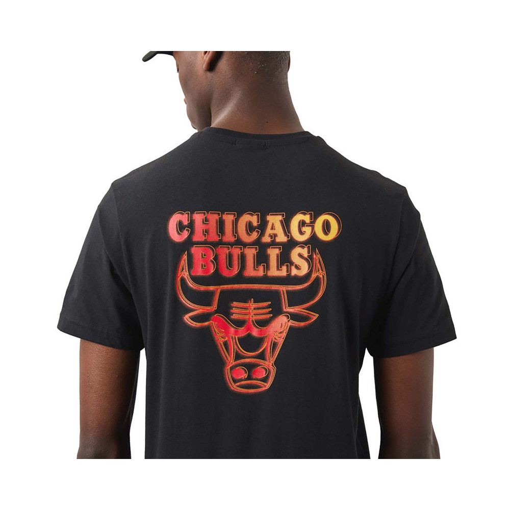 New Era Tee-shirt New Era Chicago Bulls NBA Neon Fade