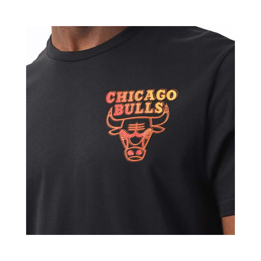 New Era Tee-shirt New Era Chicago Bulls NBA Neon Fade